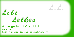 lili lelkes business card